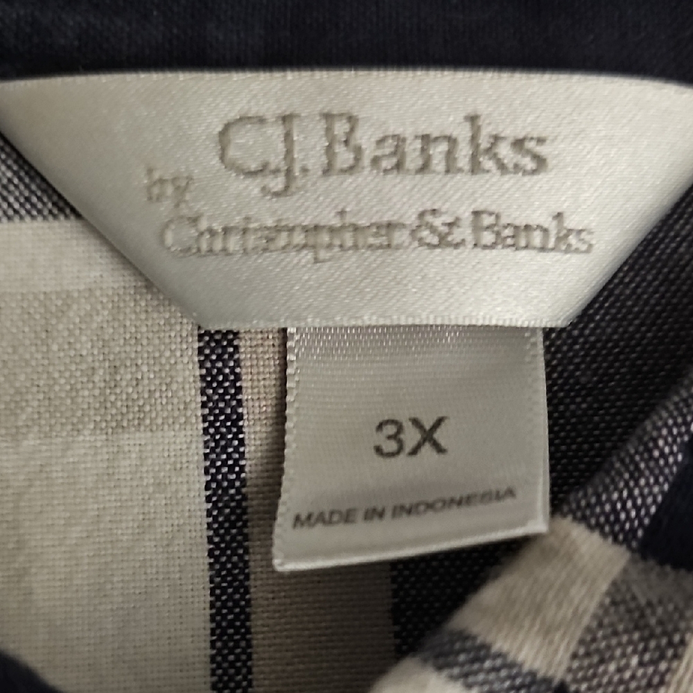 CJ Banks Plaid Shirt 3X